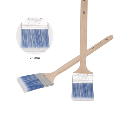 Heizkörperpinsel Aqua Pro – 50 mm / 60 mm / 75 mm – Profi-Lackierpinsel für Wasserlacke 75 mm