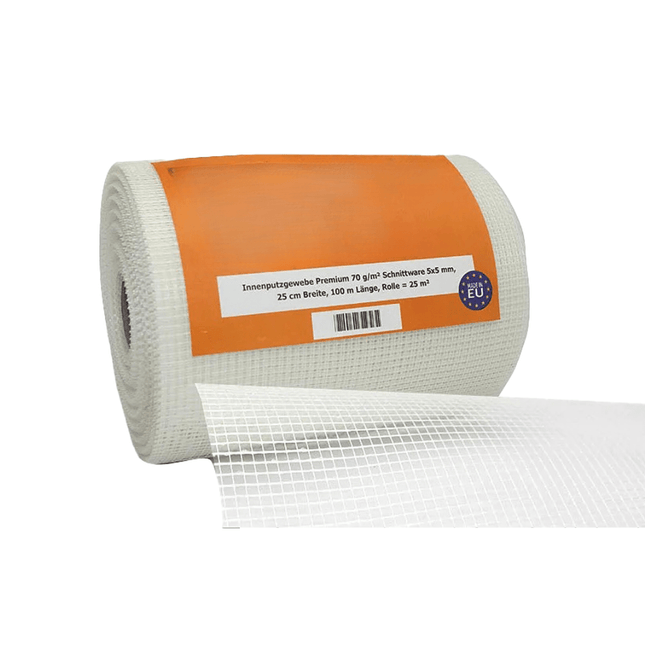 Innenputzgewebe PREMIUM ca. 70 g/m² 5 x 5 mm, 250/330 mm x 100 m 250 mm