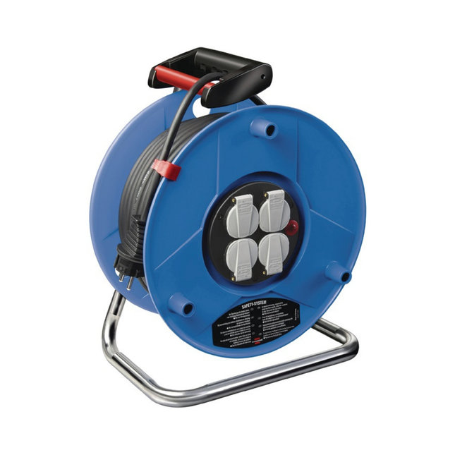 Kabeltrommel Garant H05VV-F 3 x 1,5 mm², 4 Schutzkontaktsteckdosen, Spezialkunststoff IP20IP20