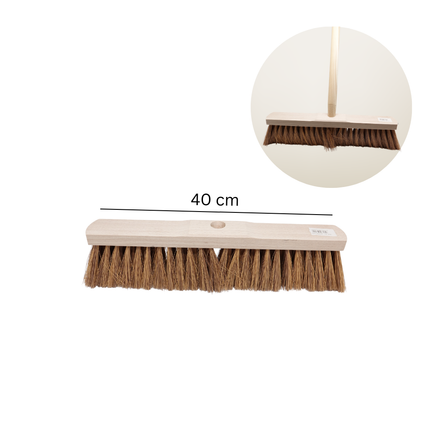 Kokosbesen, Kehrbesen, robuste Pflanzenfaser Saalbesen 40cm