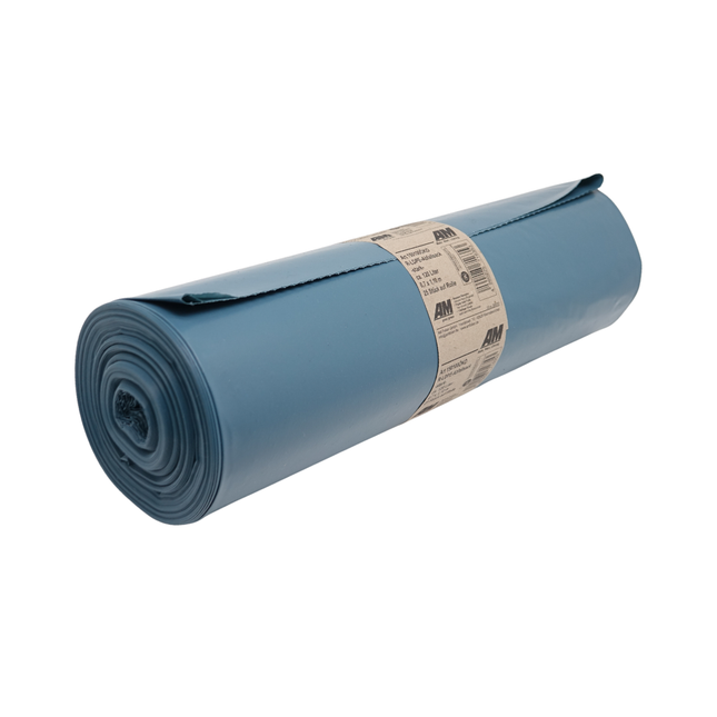 LDPE Müllsack - Abfallsack 70 x 110 cm, 120L, 80µm – „Stark“ Müllbeutel 25 Stk.