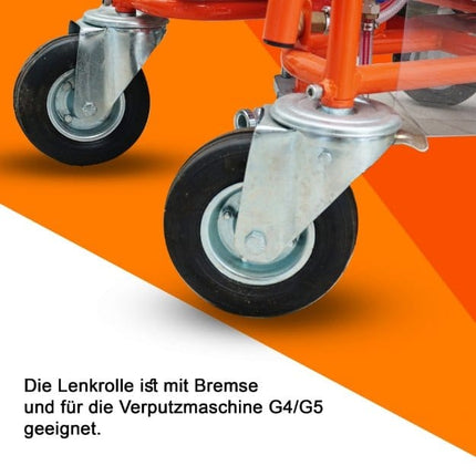 Lenkrolle für Verputzmaschinen