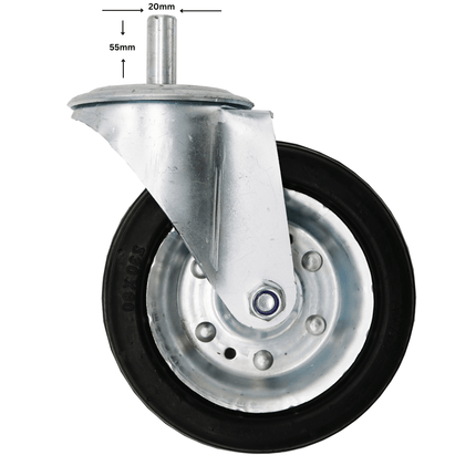 Lenkrolle für Verputzmaschinen