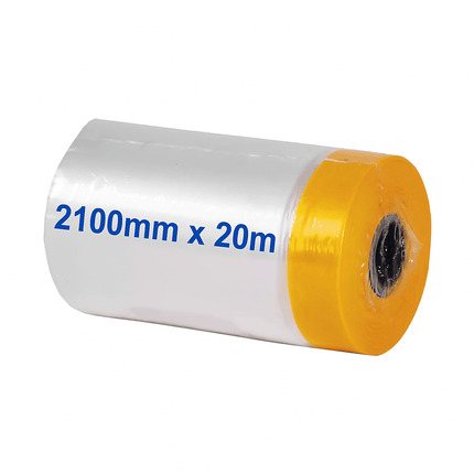 Malerfolie mit Goldband - Abdeckfolie 20 m x 210 cm