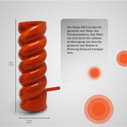 Mantel - Schnecke D6-3 Spiral gedreht montiert