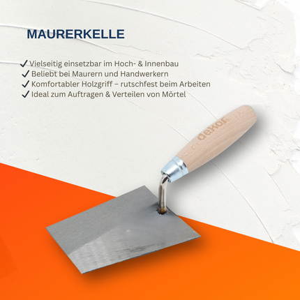 Maurerkelle mit Holzgriff