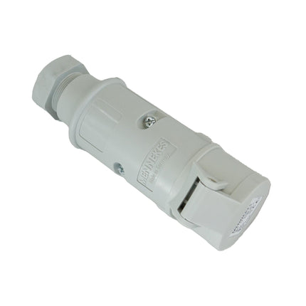 Mennekes CEE Stecker und Kupplung 3Px16A, 230V Sondenkupplung weiß