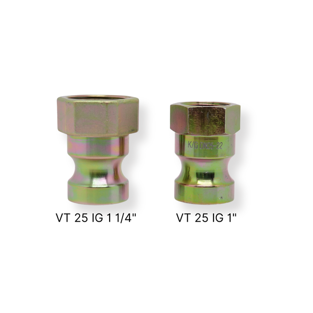 Mörtelkupplung VT 25 mm 1" und 25 mm 1 1/4"