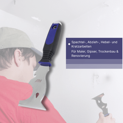 Multifunktionsspachtel PRO – 75 mm Edelstahlblatt Mehrzweckspachtel