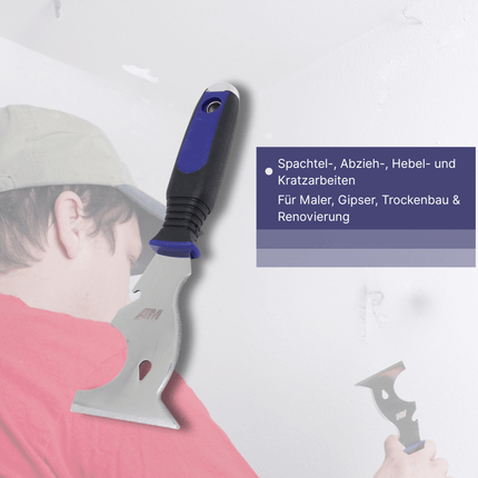 Multifunktionsspachtel PRO – 75 mm Edelstahlblatt Mehrzweckspachtel