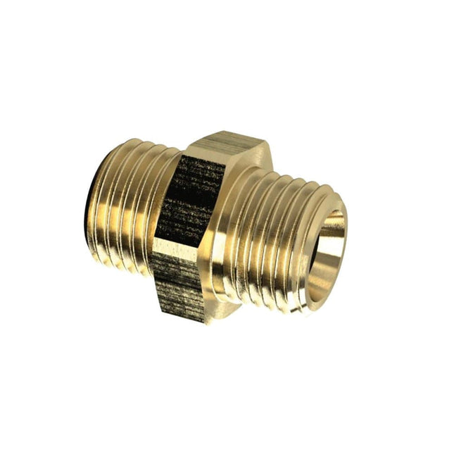 Plus Gasschweiss Gewindenippel 2 x AG 1/4" MS M Sechskant