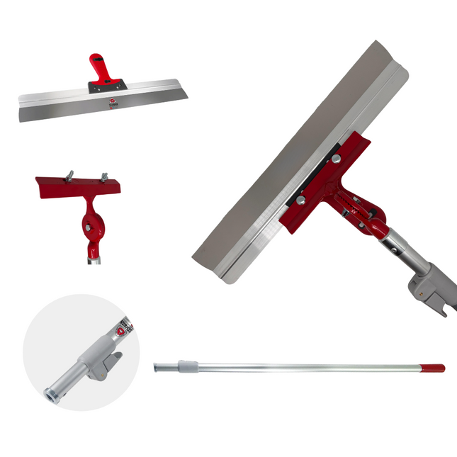 Profi-Spachtelset 50 cm mit Gelenkhalter & Teleskopstiel