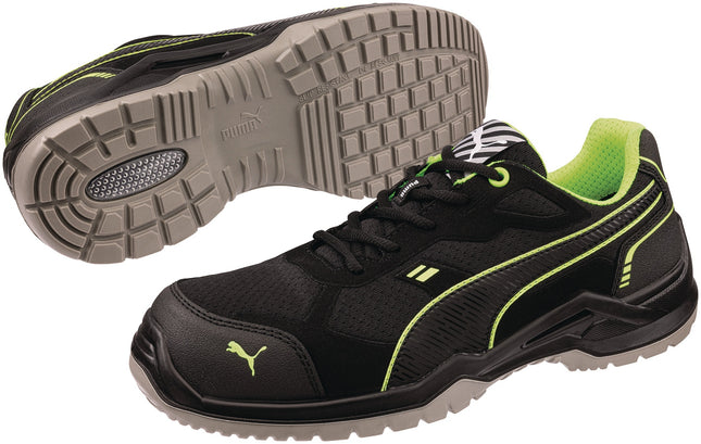 PUMA Sicherheitsschuh Fuse TC Green Low S1PS ESD FO SR Gr.44 W.11 schwarz/grün