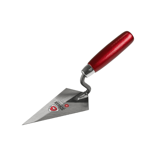 Putzkelle Hamburger Form 140 mm Spitzkelle Holzheft - Stahl