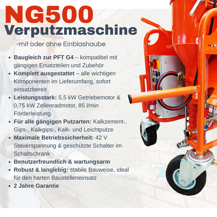 Putzmaschine NG500 ohne Einblashaube