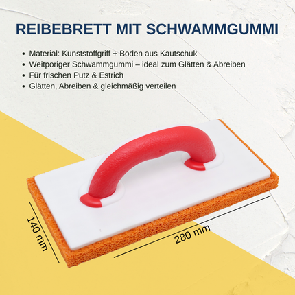 Reibebrett mit Schwammgummi