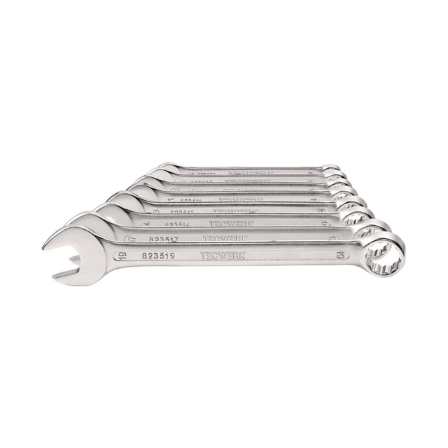 Ringmaulschlüssel-Satz 12-teilig Schlüsselweite 10-32 mm Form A CV-Stahl