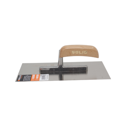Rostfreie Glättekelle, Traufel  Holzgriff 130x270mm