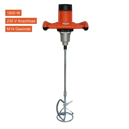 Rührwerk EV 40, 230 Volt, 1600 Watt 0-420/760 U/min, M14 Aufnahme  mit 140 mm Rührer