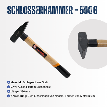 Schlosserhammer 500g