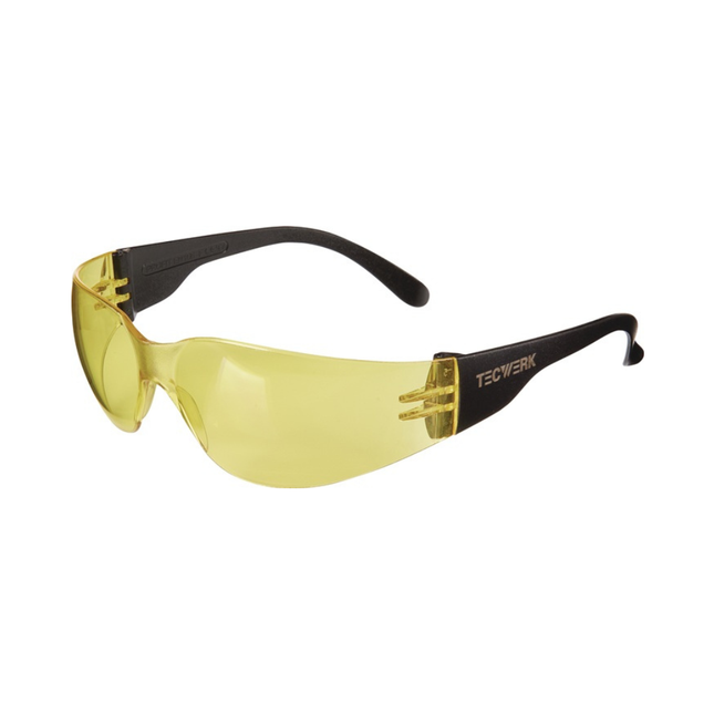 Schutzbrille Daylight Basic EN 166, Bügel schwarz, Polycarbonat-Scheibe Gelb