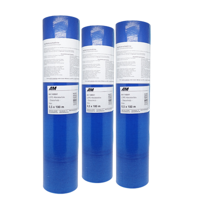Schutzfolie / Glasschutzfolie selbstklebend 50 cm / 100 meter Blau