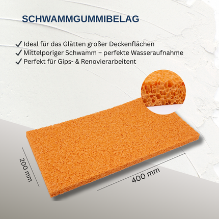 Schwammgummibelag, grob, 400 x 200 x 20 mm