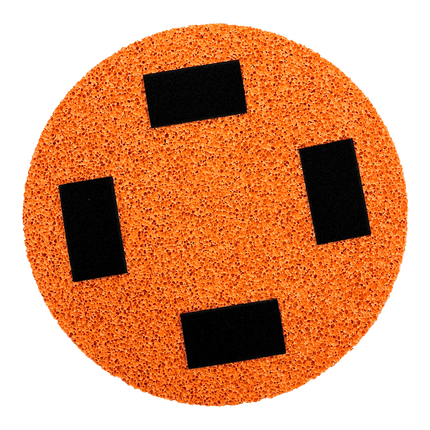 Schwammgummischeibe DM350x15mm m. 4x Klett, RG160 grob