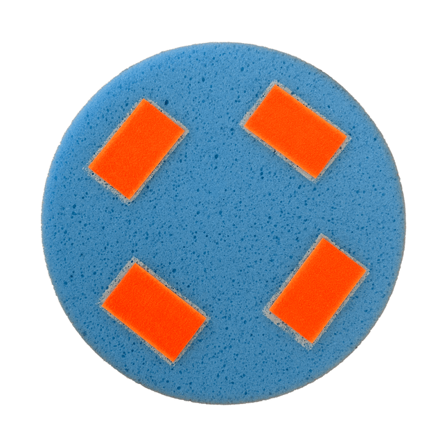 Schwammscheibe mit 4x Klett hellblau 350 x 30 mm (Rokamat etc.)