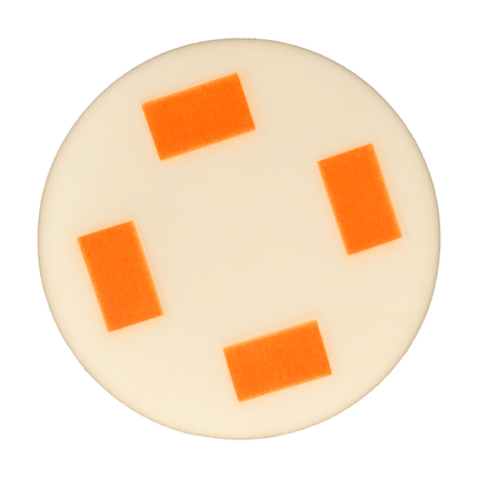 Schwammscheibe mit 4x Klett weiß superfein 350 x 30 mm (Rokamat etc.)