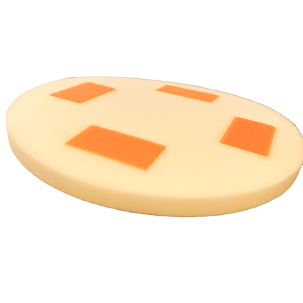 Schwammscheibe mit 4x Klett weiß superfein 350 x 30 mm (Rokamat etc.)