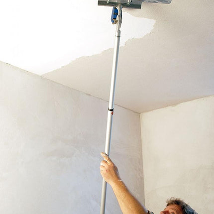 Spachtel-Gelenkhalter mit Alu- Teleskop-Gewindestiel 110–200 cm | Verstellbar