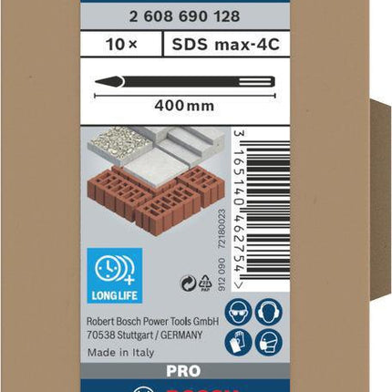 Spitzmeißel Länge 400 mm SDS-MAX 10er Pack