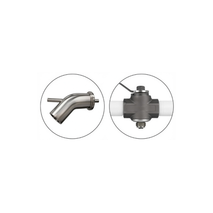 SPRITZJET TWIST FIX L 600 – Spritzkopf 45°, ALU 360° mit Kegelhahn