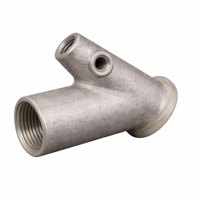 Spritzkopf 25 aus ALU – 1" IG (25 mm) – 30°/45° gekröpft oder gerade – für Schrauben mit M10 Gewinde 45° gekröpft