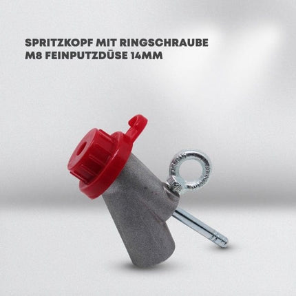 Spritzkopf mit Ringschraube M8 Feinputzdüse 14mm