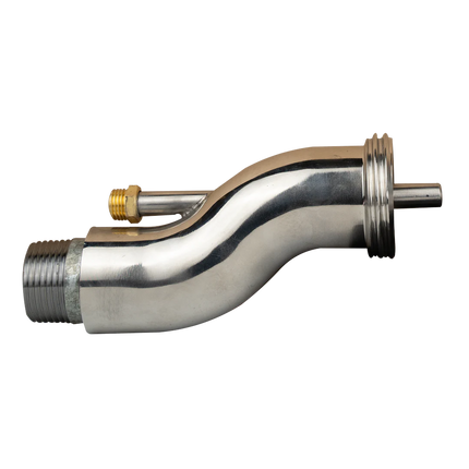 Spritzkopf TWIST 35 Edelstahl gerade – mit Luftdüsenrohr, 1 1/4" Außengewinde (AG). 1 1/4″