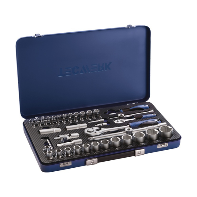 Steckschlüssel-Satz 55-teilig 1/4 + 1/2 ″ Schlüsselweiten 4-32 mm Anzahl Zähne 20/36 6-Kant