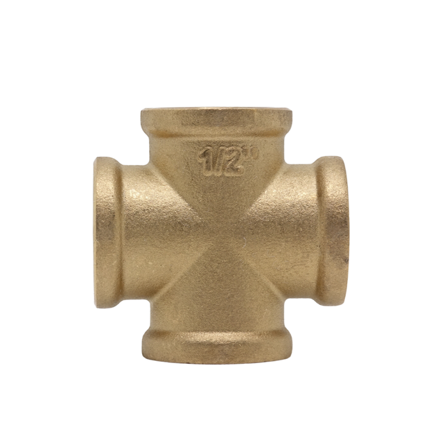 Temperguss Kreuzstück, 4x Innengewinde 1/2"