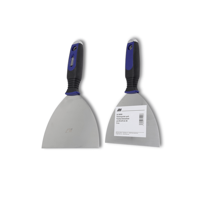 Trockenbauspachtel / Malerspachtel 150mm mit flexiblem Edelstahlblatt & 2K-Griff