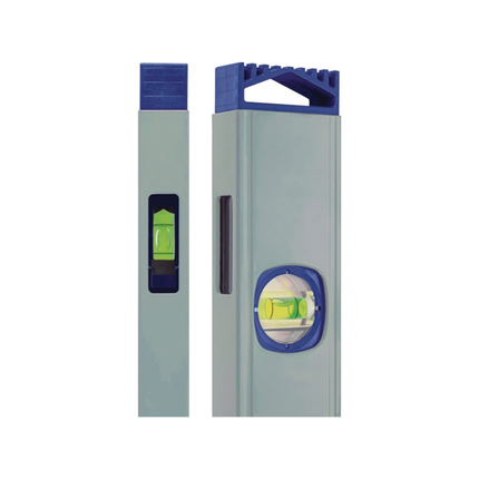 Wasserwaage Aluminium blau Spiegellibelle max. ±0,5 mm/m