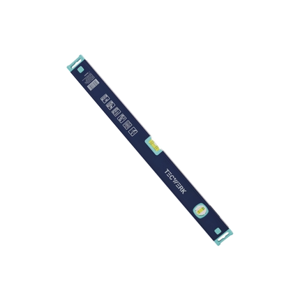 Wasserwaage Aluminium blau Spiegellibelle max. ±0,5 mm/m 100 cm