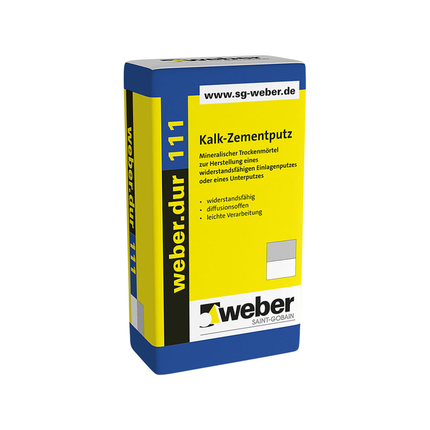 weber.dur 111 Kalk-Zementputz – Mineralischer Innenputz 30 kg