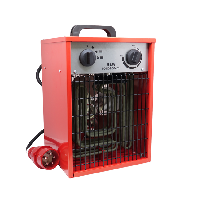 Elektroheizung 400V Profi-elektrisch Heizgebläse, Bauheizer 3-Heizstufen  5kW