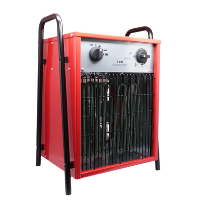 9 kW Elektroheizung 400V Profi-elektrisch Heizgebläse, Bauheizer 3-Heizstufen 