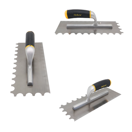 Zahnkelle halbrund mit Alu. Griff Mittelbett Zahnkelle 295x120mm