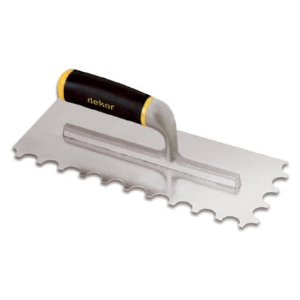 Zahnkelle halbrund mit Alu. Griff Mittelbett Zahnkelle 295x120mm