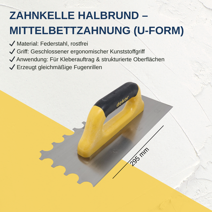 Zahnkelle halbrund mit Softgriff Mittelbett Zahnkelle