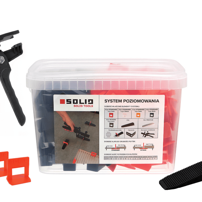 Zuglaschen 100 St. + Keile 50 St. + Zange für Fliesen Nivelliersystem 1 mm + Zange